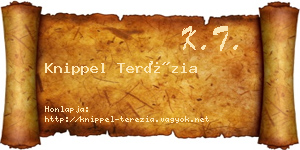 Knippel Terézia névjegykártya